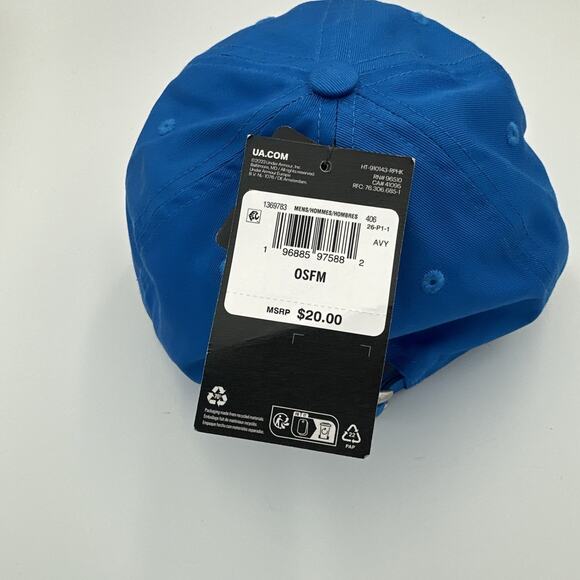 Under Armour UA Men's Blue OSFM Adjustable Cap Hat Strapback New - Picture 4 of 6